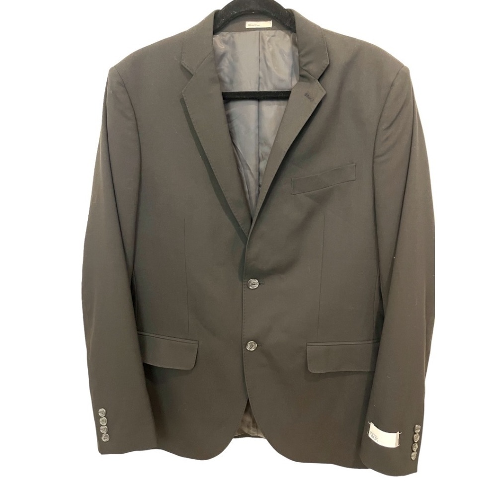Nordstrom Rack Mens Suit Jacket Black Extra Trim Fit 2 Button Size 42L